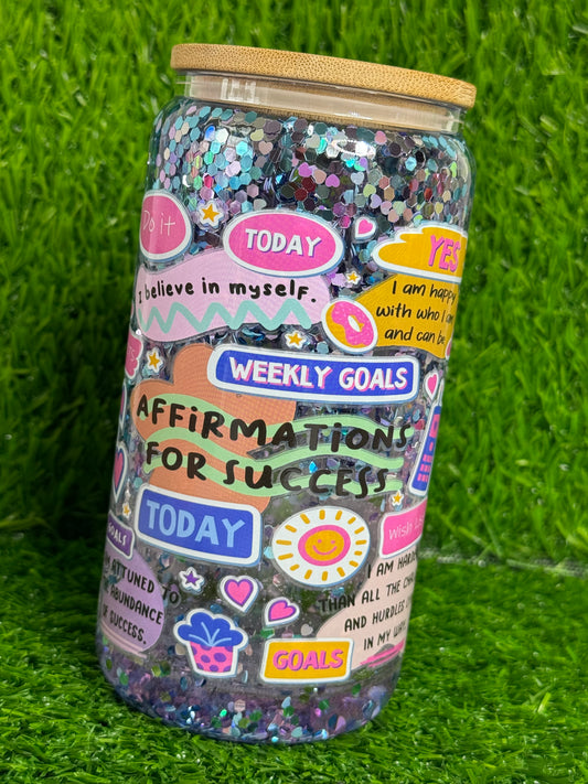 Affirmations for success Snowglobe cup