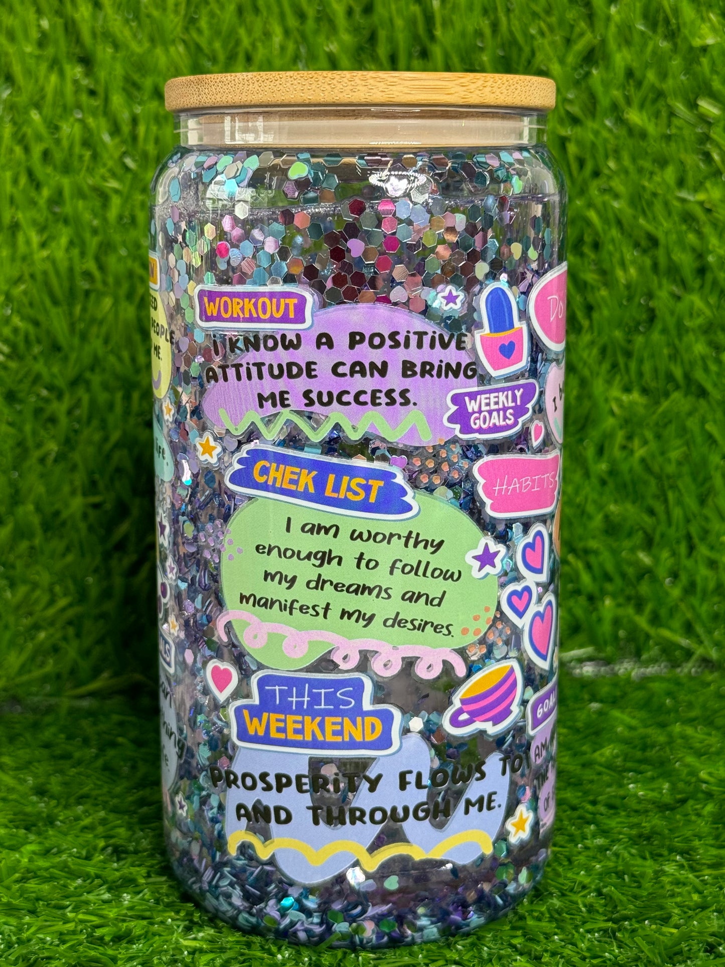 Affirmations for success Snowglobe cup