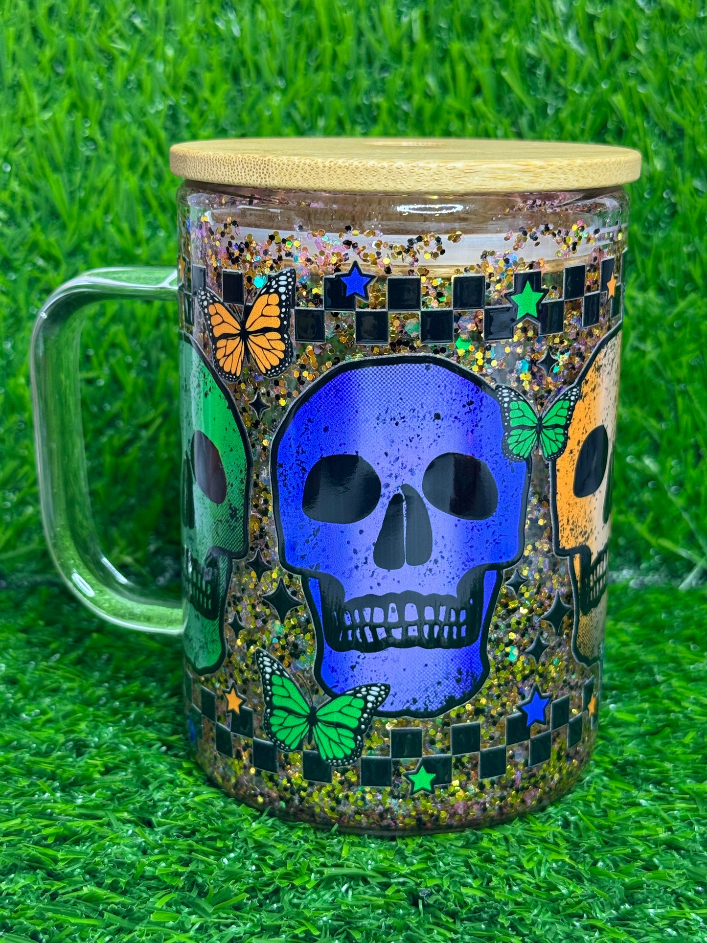 Skulls & Butterflies Snowglobe Mug