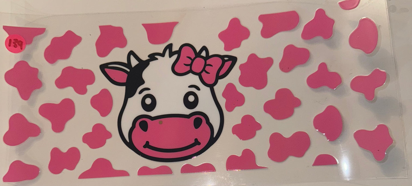 Pink cow print