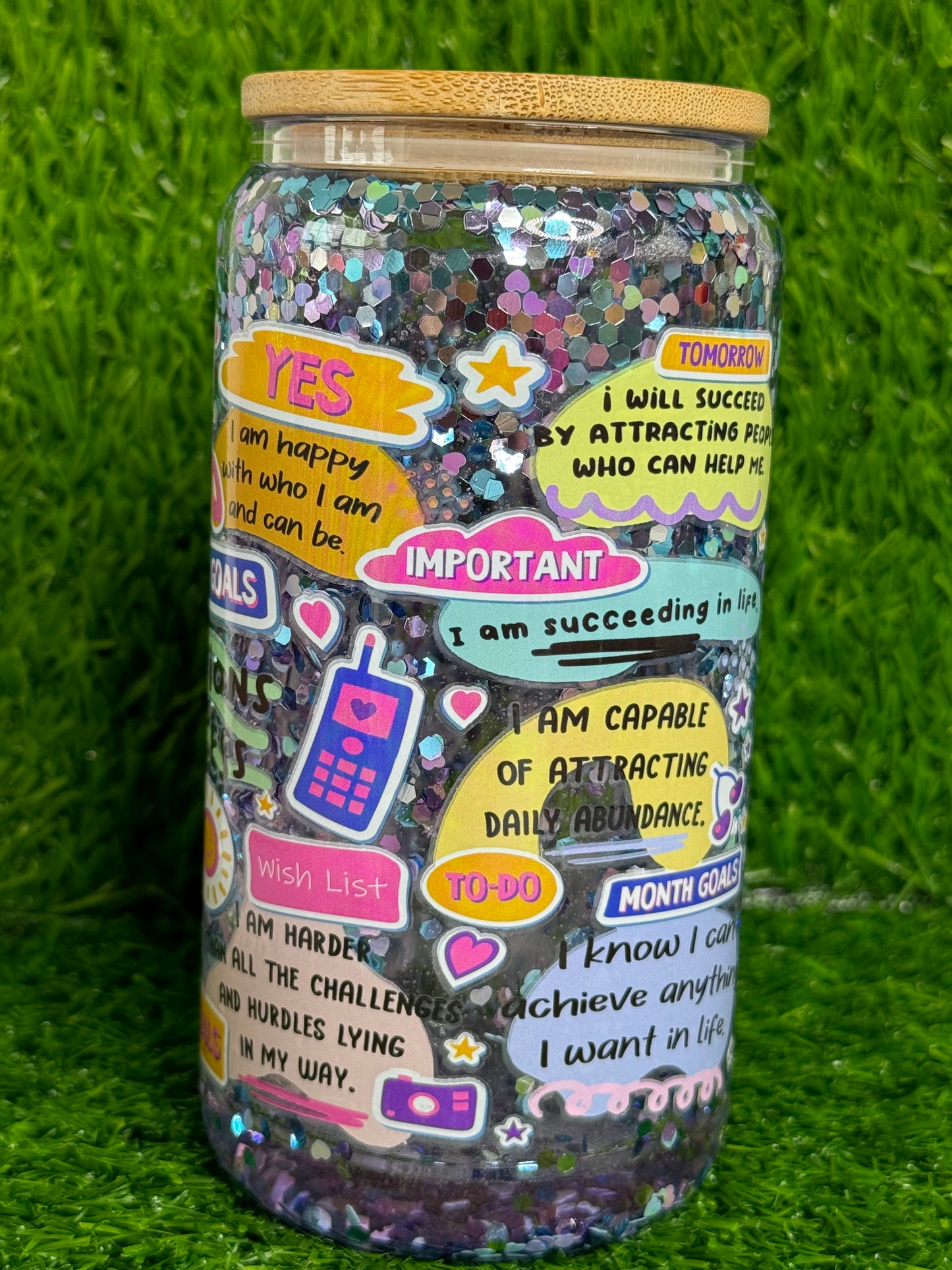 Affirmations for success Snowglobe cup