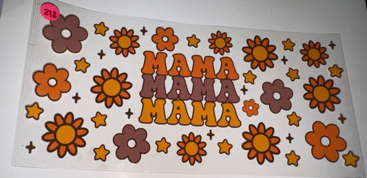 Orange/brown floral mama