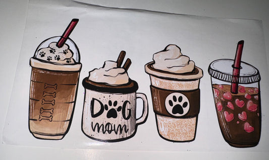 Dog mom latte cups